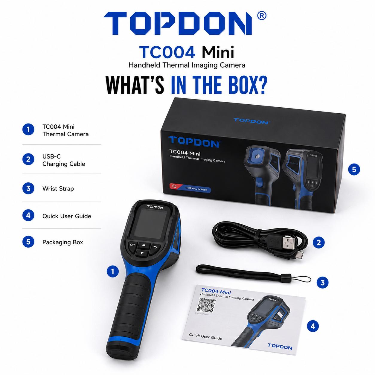 GENUINE TOPDON TC004 Mini Handheld Infrared Thermal Imaging IR Camera