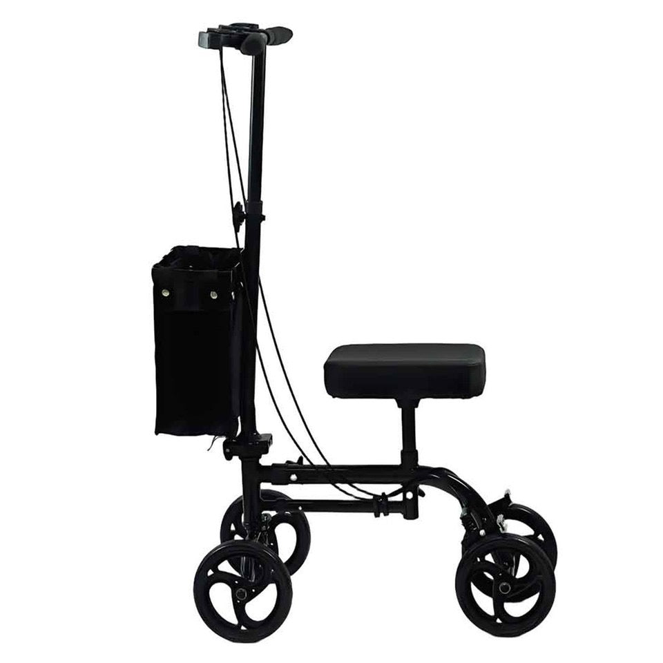 Side view of VitaMove knee walker showing the padded adjustable knee support