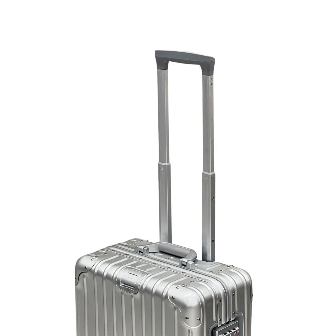 REAL Full Metal Aluminium 20 inch Cabin Carry on Luggage Suitcase - 55x40x23cm