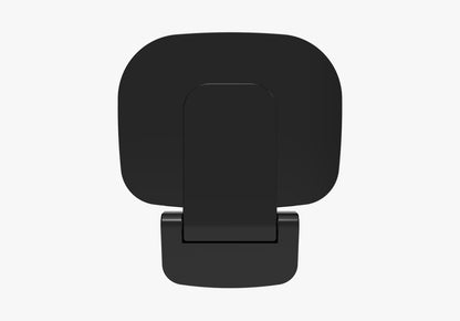 VitaMove Standard wall-mounted folding shower seat in Black, shown folded