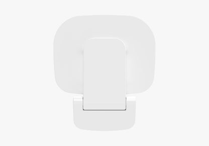 VitaMove Standard wall-mounted folding shower seat in White, shown folded