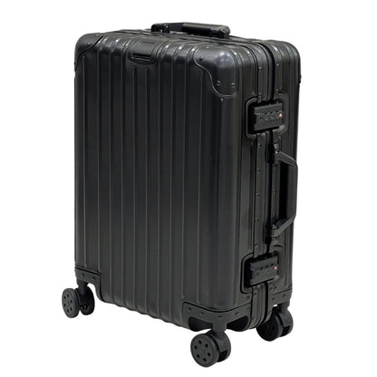 Vault black full aluminium cabin suitcase 55 x 40 x 23cm