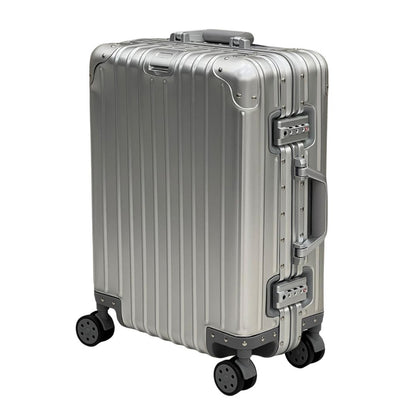 Vault silver full aluminium cabin suitcase 55 x 40 x 23cm