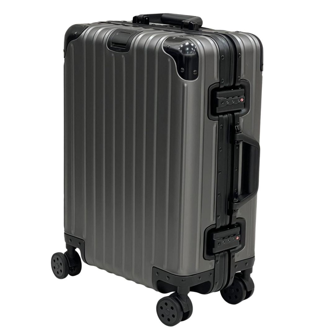 REAL Full Metal Aluminium 20 inch Cabin Carry on Luggage Suitcase - 55x40x23cm