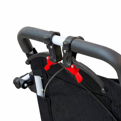 VitaMove attendant handbrake controls on the wheelchair push handles