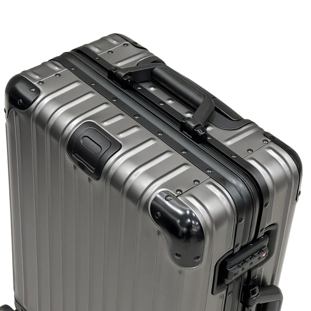 REAL Full Metal Aluminium 20 inch Cabin Carry on Luggage Suitcase - 55x40x23cm
