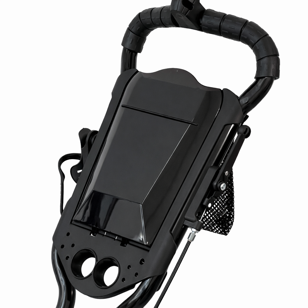LiteCaddy Premium 4 Wheel Golf Trolley Cart – Stable, Lightweight, Compact Fold with Built-In Storage