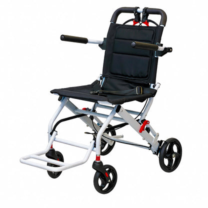 VitaMove 8.5 kg lightweight folding transit wheelchair in White