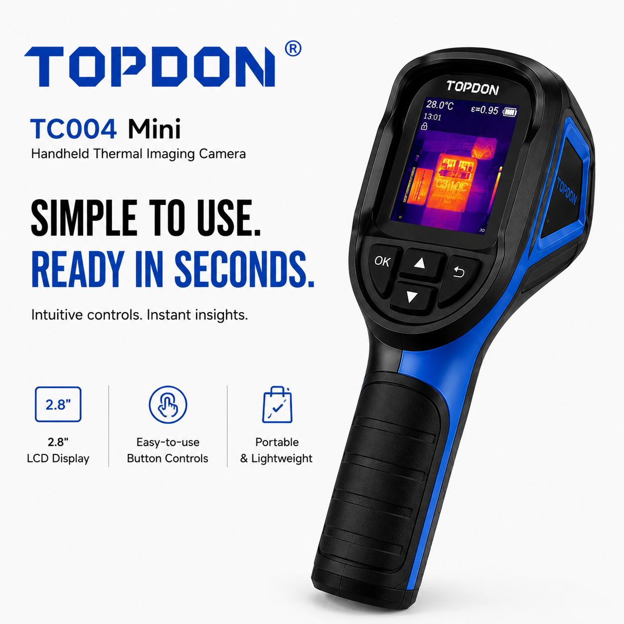 GENUINE TOPDON TC004 Mini Handheld Infrared Thermal Imaging IR Camera