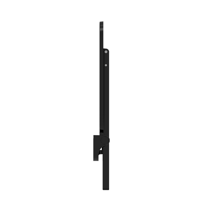 Folded side profile of VitaMove Premium shower seat showing slim wall projection