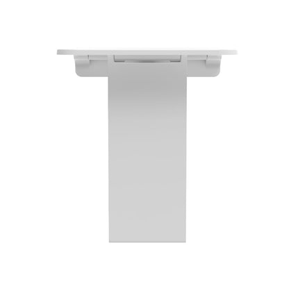 Front view of VitaMove Premium White wall-mounted shower seat with integrated support leg